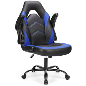 Sweetcrispy Leather Gaming Chair Height Adjustable For Playroom