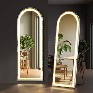 Sweetcrispy 3-Color LED Illuminated Mirror for Indoors