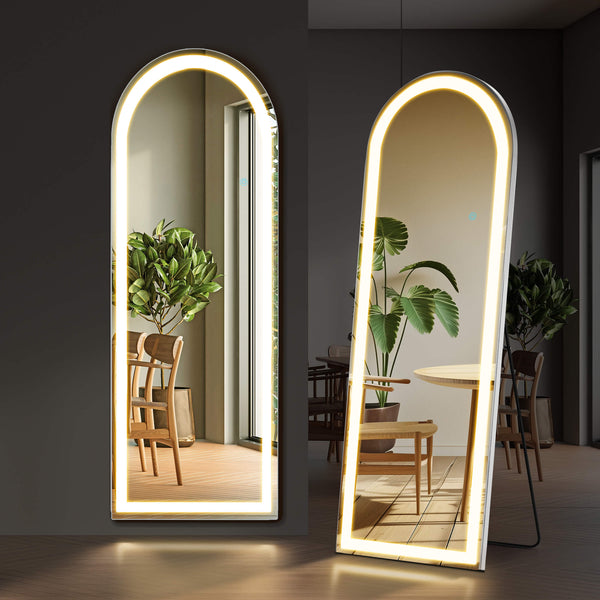 Sweetcrispy 3-Color LED Illuminated Mirror for Indoors