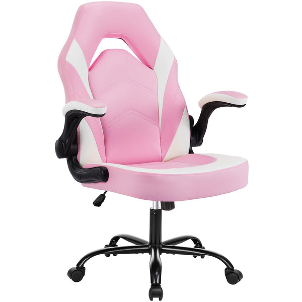 Sweetcrispy Leather Gaming Chair Height Adjustable For Playroom