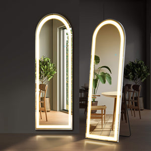 Sweetcrispy 3-Color LED Illuminated Mirror for Indoors