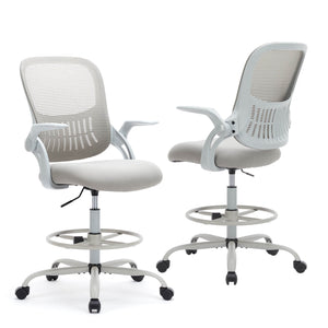 Sweetcrispy Office Chair with Reversible Armrest Lumbar Support