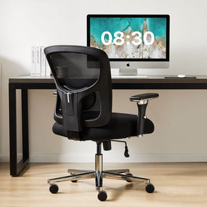 Sweetcrispy Office Chair with Adjustable Lumbar Support Oversized Cushion