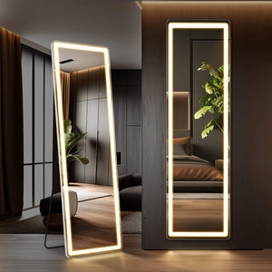 Sweetcrispy 3-Color LED Illuminated Mirror for Indoors