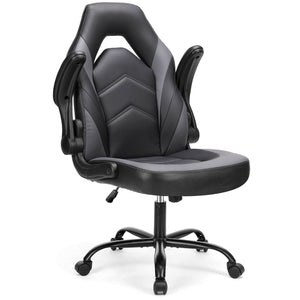 Sweetcrispy Leather Gaming Chair Height Adjustable For Playroom