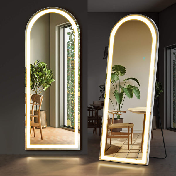 Sweetcrispy 3-Color LED Illuminated Mirror for Indoors