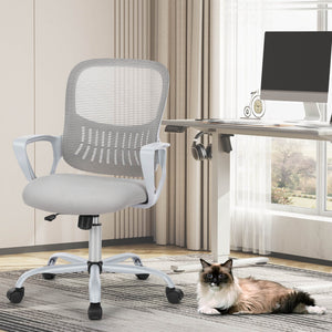 Sweetcrispy Office Chair with Lumbar Support and Armrests