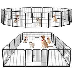 Sweetcrispy Dog Fence Collapsible for Garden Patio