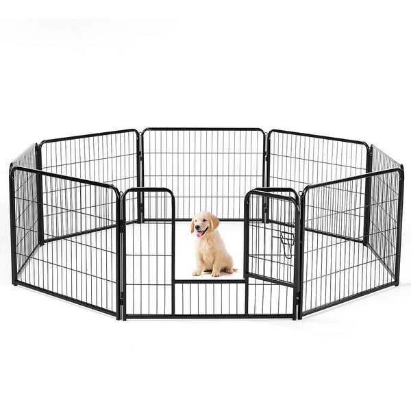 Sweetcrispy Dog Fence Collapsible for Garden Patio