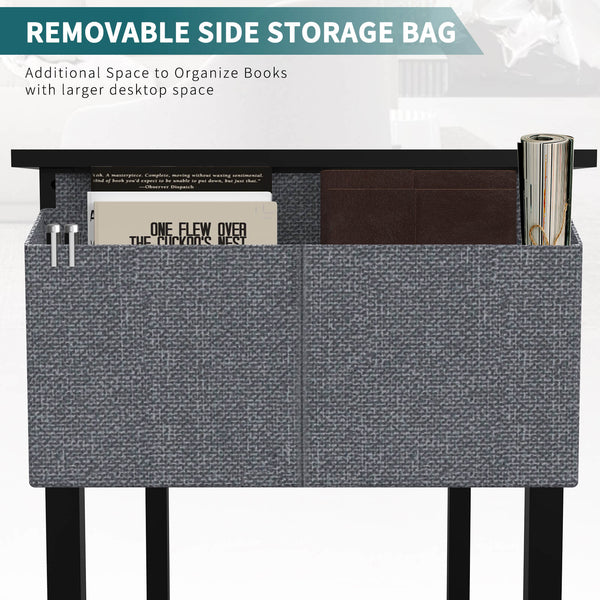 Sweetcrispy Computer Desk with Organizer for Office Bedroom