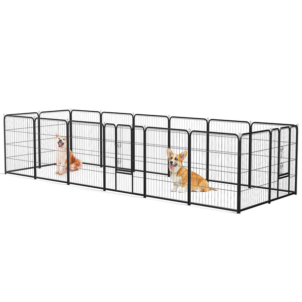 Sweetcrispy Dog Fence Collapsible for Garden Patio