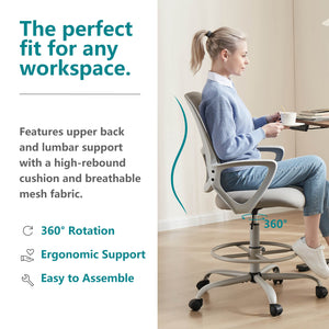 Sweetcrispy Tall Office Chair Height Adjustable