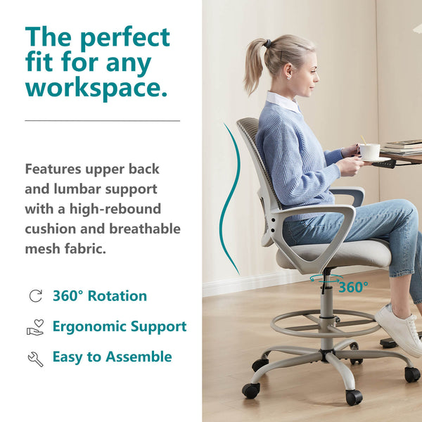 Sweetcrispy Tall Office Chair Height Adjustable