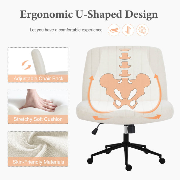 Sweetcrispy Armless Plank Chair, Adjustable, for Bedroom