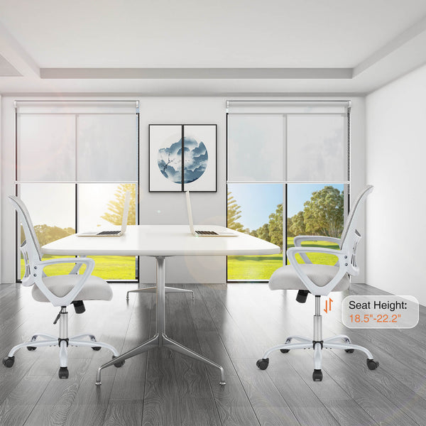 Sweetcrispy Office Chair with Lumbar Support and Armrests
