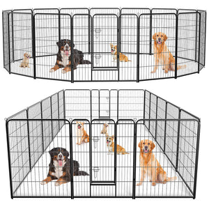 Sweetcrispy Dog Fence Collapsible for Garden Patio