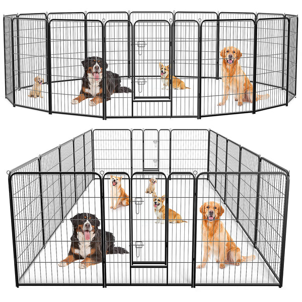 Sweetcrispy Dog Fence Collapsible for Garden Patio