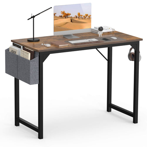 Sweetcrispy Computer Desk with Organizer for Office Bedroom