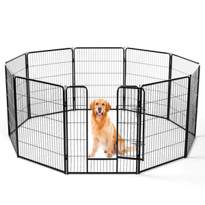 Sweetcrispy Dog Fence Collapsible for Garden Patio