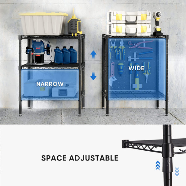 Sweetcrispy Shelf Metal Heavy Duty Construction For Kitchen Pantry