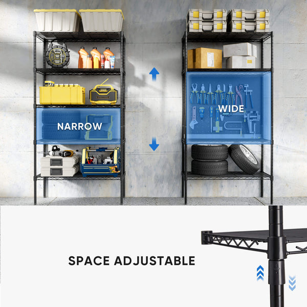 Sweetcrispy Shelf Metal Heavy Duty Construction For Kitchen Pantry