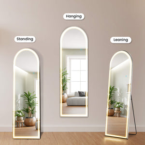 Sweetcrispy 3-Color LED Illuminated Mirror for Indoors
