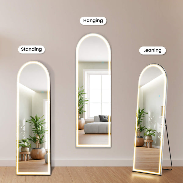 Sweetcrispy 3-Color LED Illuminated Mirror for Indoors
