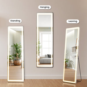 Sweetcrispy 3-Color LED Illuminated Mirror for Indoors