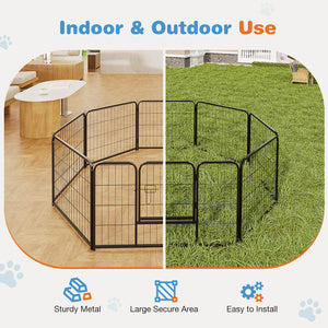 Sweetcrispy Dog Fence Collapsible for Garden Patio