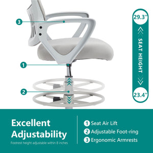 Sweetcrispy Tall Office Chair Height Adjustable
