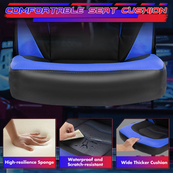 Sweetcrispy Leather Gaming Chair Height Adjustable For Playroom