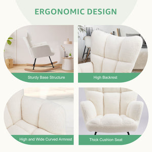 Sweetcrispy Rocking Chair Soft and Thick for Nursery