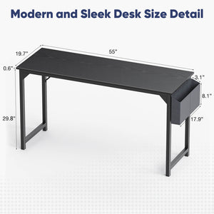 Sweetcrispy Computer Desk with Organizer for Office Bedroom