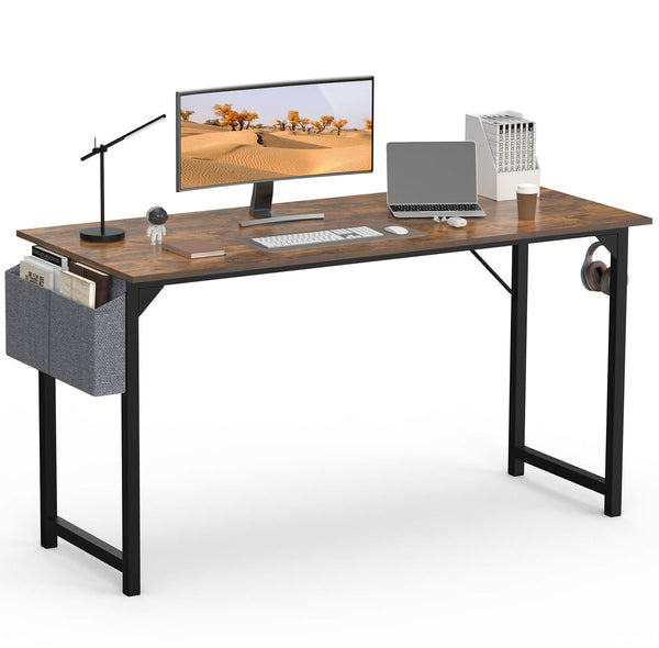 Sweetcrispy Computer Desk with Organizer for Office Bedroom