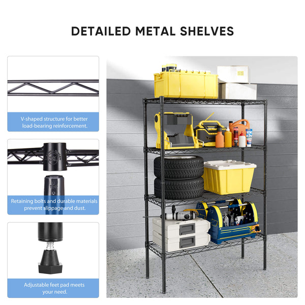 Sweetcrispy Shelf Metal Heavy Duty Construction For Kitchen Pantry