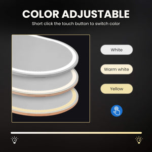 Sweetcrispy 3-Color LED Illuminated Mirror for Indoors