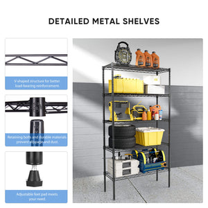 Sweetcrispy Shelf Metal Heavy Duty Construction For Kitchen Pantry