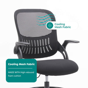 Sweetcrispy Office Chair with Reversible Armrest Lumbar Support