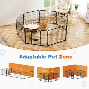 Sweetcrispy Dog Fence Collapsible for Garden Patio