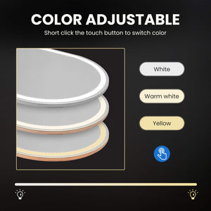 Sweetcrispy 3-Color LED Illuminated Mirror for Indoors