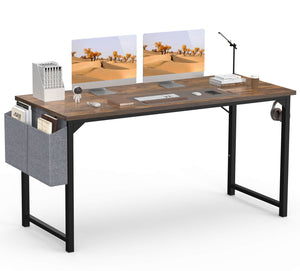 Sweetcrispy Computer Desk with Organizer for Office Bedroom
