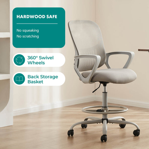 Sweetcrispy Tall Office Chair Height Adjustable