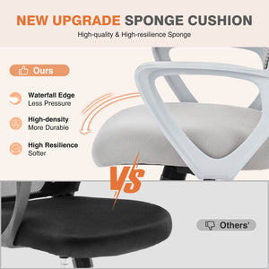 Sweetcrispy Office Chair with Lumbar Support and Armrests