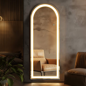 Sweetcrispy 3-Color LED Illuminated Mirror for Indoors