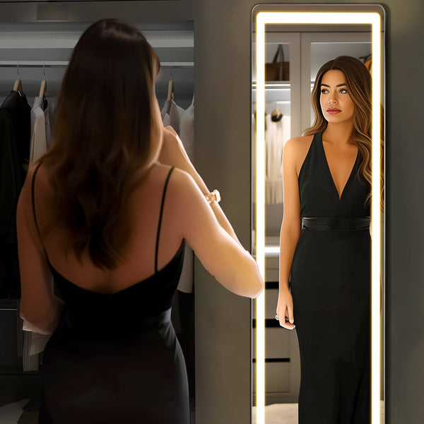 Sweetcrispy 3-Color LED Illuminated Mirror for Indoors