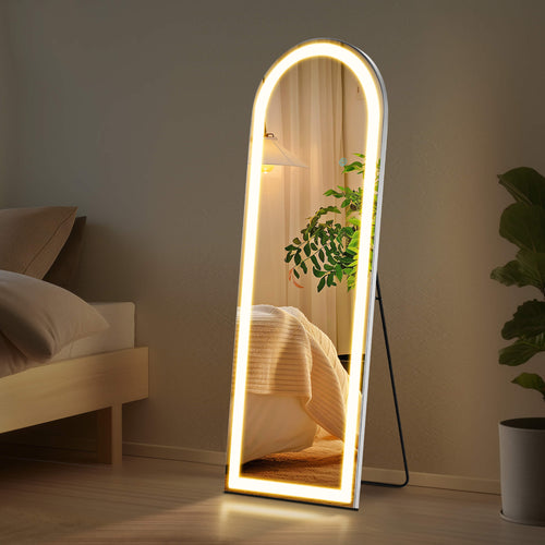 Sweetcrispy 3-Color LED Illuminated Mirror for Indoors