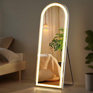 Sweetcrispy 3-Color LED Illuminated Mirror for Indoors