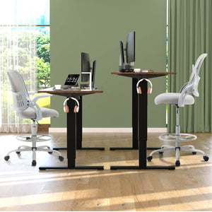 Sweetcrispy Office Chair with Reversible Armrest Lumbar Support