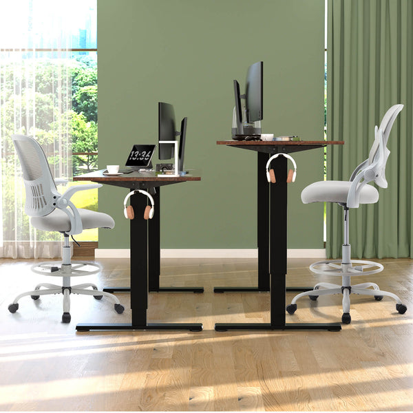 Sweetcrispy Office Chair with Reversible Armrest Lumbar Support