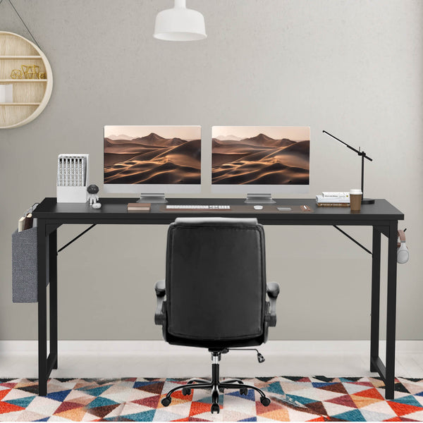 Sweetcrispy Computer Desk with Organizer for Office Bedroom